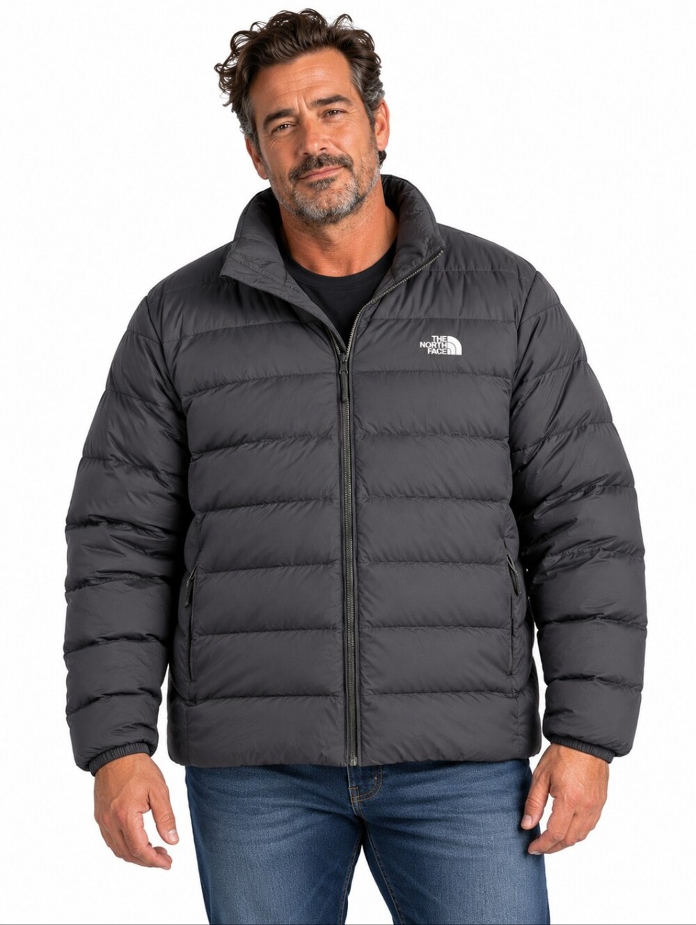 The North Face Big Aconcagua 3 Down Puffer Jacket Mens 4X Charcoal EUC